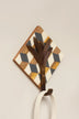 handcrafted-antique-brass-wall-hook-on-cubic-wooden-base-g-decor-10633 - G Decor