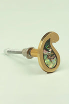 Designer Mother of Pearl Irregular Cabinet Knob — close-up view, G Decor