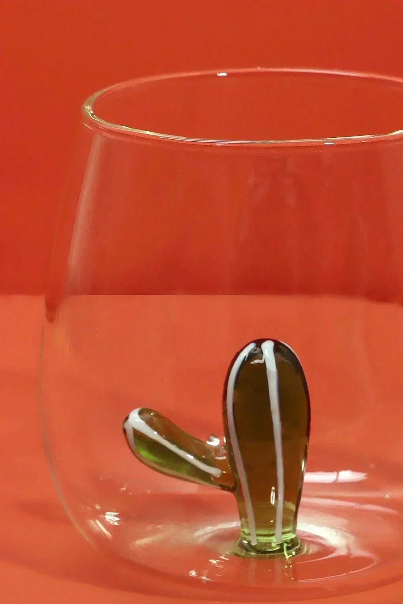 Surprise Glass Mug with Hidden 3D Figurine — close-up view, G Decor
