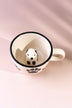 Hand-Painted Paw Print Doggy Ceramic Mug with 3D Puppy — alternate view, G Decor