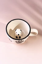 Handmade & Hand-Painted Paw Print Doggy Mug Collection Ceramic Tea & Coffee Cups with 3D Puppy Inside - G Decor