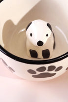 Hand-Painted Paw Print Doggy Ceramic Mug with 3D Puppy — lifestyle view, G Decor