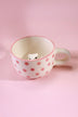 Hand-Painted Peekaboo Cats Polka Dot Ceramic Mug with 3D Kitty — view 6, G Decor