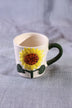 Handmade & Hand-Painted Sunflower Bloom Mug Collection Ceramic Tea & Coffee Cups - G Decor
