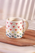 Handmade & Hand-Painted Tulip & Hearts Mug Collection Ceramic Tea & Coffee Cups - G Decor