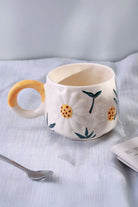 Handmade & Hand-Painted Wildflower Meadow Mug Ceramic Tea & Coffee Cup - G Decor