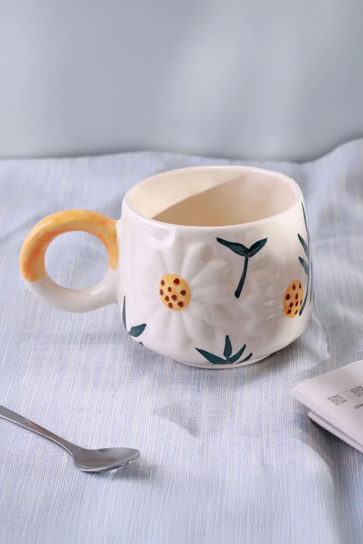 Handmade & Hand-Painted Wildflower Meadow Mug Ceramic Tea & Coffee Cup - G Decor