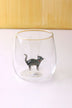 Curious Cats Glass Tumbler with Cat Figurine — lifestyle view, G Decor