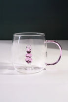 Handmade Cute Animals Glass Mug & Cup Collection Clear Tea & Coffee Drinkware with Figurines Inside - G Decor