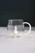 Handmade Cute Animals Glass Mug & Cup Collection Clear Tea & Coffee Drinkware with Figurines Inside - G Decor
