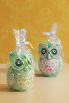Hootique Owl Couple Candle in Pink and Yellow — view 5, G Decor