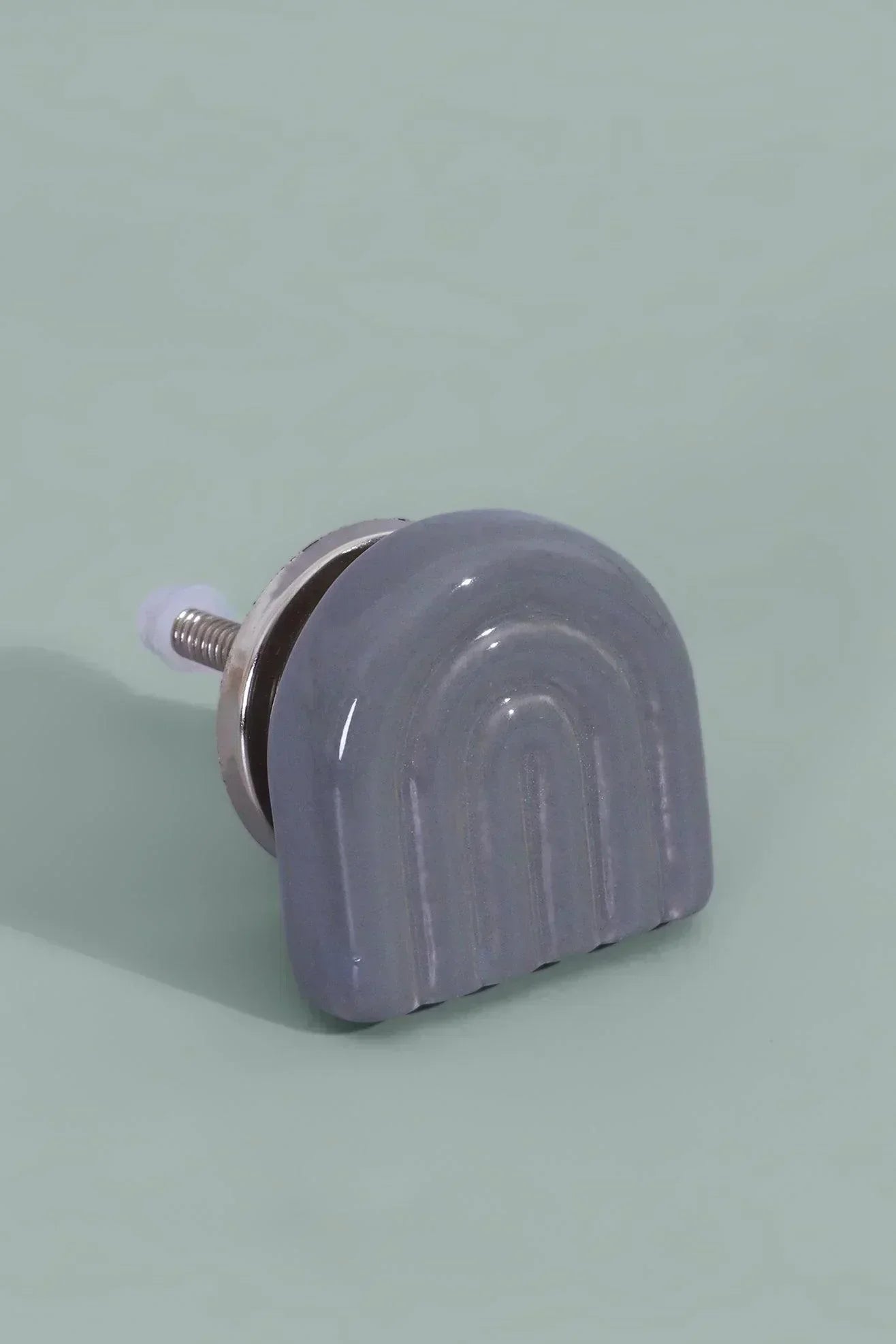 Happy Rainbow Pastel Ceramic Cabinet Knob — close-up view, G Decor