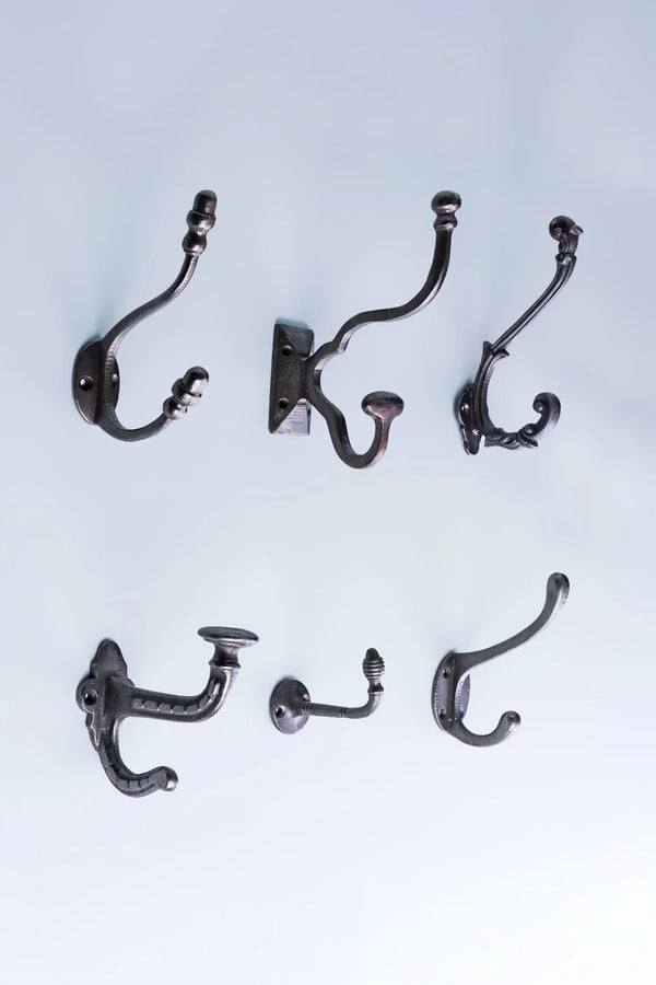 Heavy-Duty Antique Cast Iron Decorative Coat Hooks