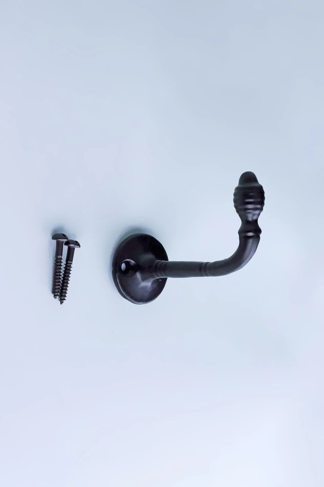 Heavy-Duty Traditional Black Cast Iron Coat Hooks — alternate view, G Decor