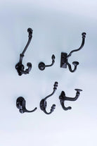Heavy-Duty Traditional Black Cast Iron Coat Hooks - G Decor