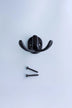 Heavy-Duty Traditional Black Cast Iron Coat Hooks — close-up view, G Decor