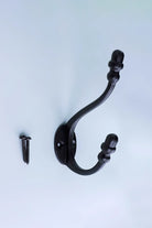 Heavy-Duty Traditional Black Cast Iron Coat Hooks - G Decor