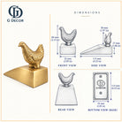 Size drawing of the hen door stopper: 80 mm high, 115 mm long, 52 mm wide