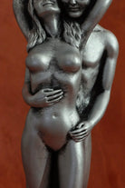 Infinita Unity Flow Grand Wax Sculpture Candle, Hand-Finished Cast Wax Figures in Silver Finish - G Decor