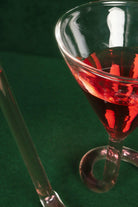 Innovative Cocktail Glass with Built-In Straw Stem - G Decor