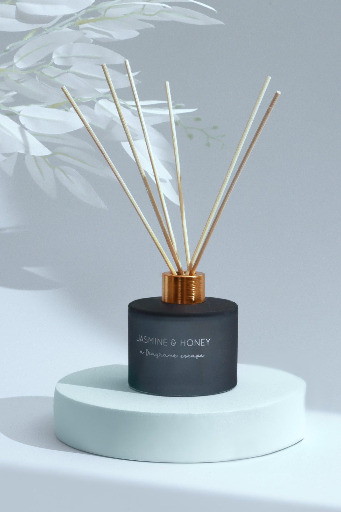 Jasmine and Honey Scented Reed Diffuser with Gift Box - G Decor