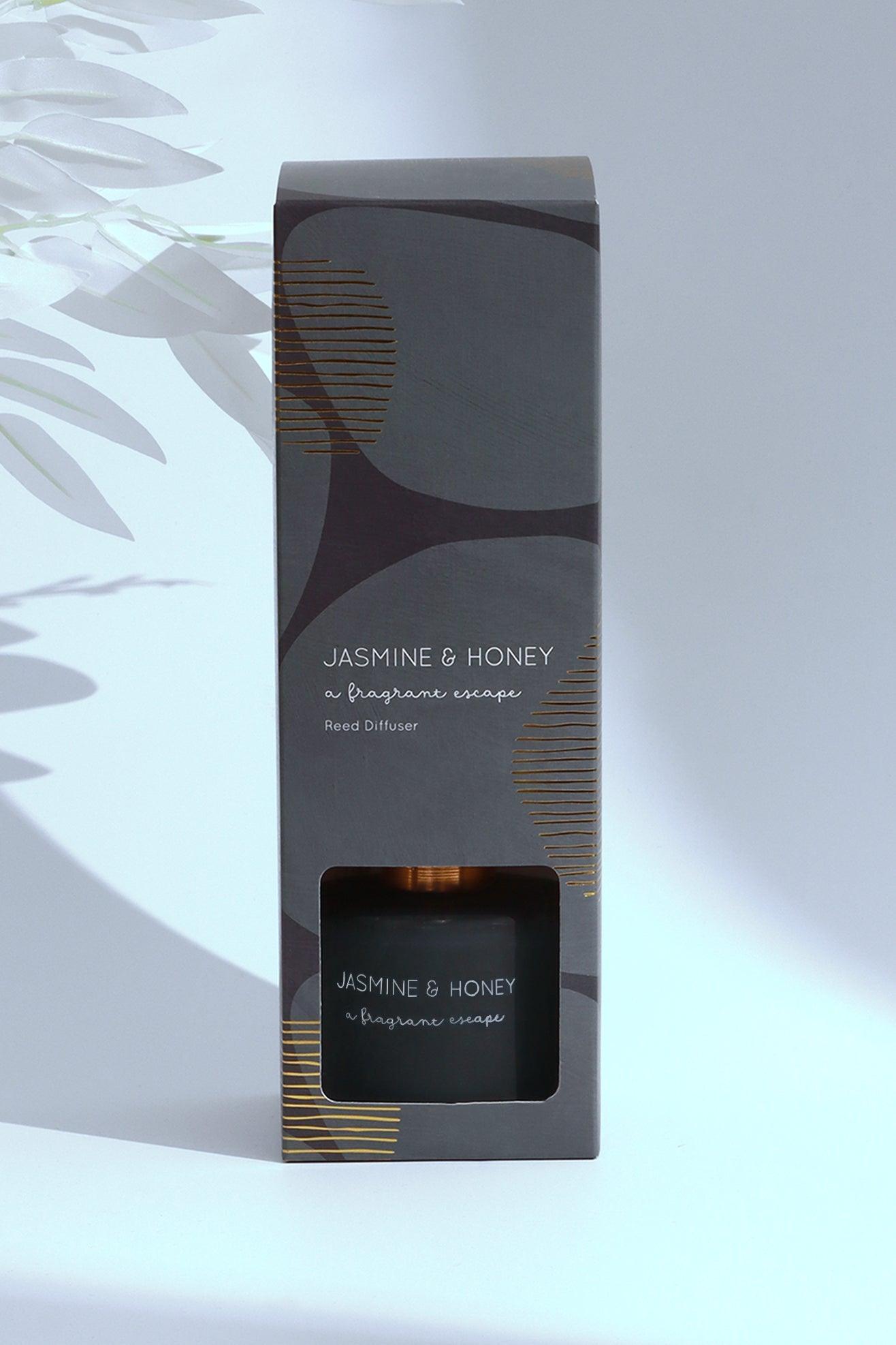 Jasmine and Honey Scented Reed Diffuser with Gift Box - G Decor