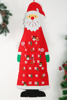 Jolly Wall Santa XL Felt Advent Calendar Reusable & Long-Lasting Red North Pole Delight - G Decor