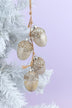 Large Glass Acorn String Garland Decoration Silver Mercury Finish with Natural Jute Twine - G Decor
