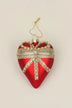 Large Glass Red Heartfelt Locket with Gold Details - G Decor