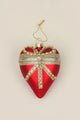 Large Glass Red Heartfelt Locket with Gold Details - G Decor
