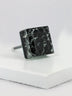 Maison Square Crystal Crackle Mirror Glass Cabinet Pull Knob — close-up view, G Decor