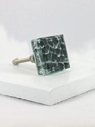 Maison Square Crystal Crackle Mirror Glass Cabinet Pull Knob — view 7, G Decor