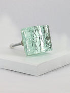 Maison Square Crystal Crackle Mirror Glass Cabinet Pull Knob — view 8, G Decor
