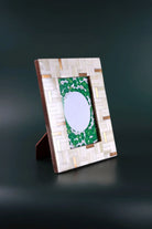Milano Linea Bone Inlay Photo Frame in Cream and Gold — alternate view, G Decor