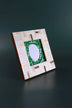 Milano Linea Bone Inlay Photo Frame in Cream and Gold — close-up view, G Decor