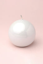 Mirror Glass Effect Limited Edition Clarae Reflet Pearl White Pillar & Ball Candle - G Decor