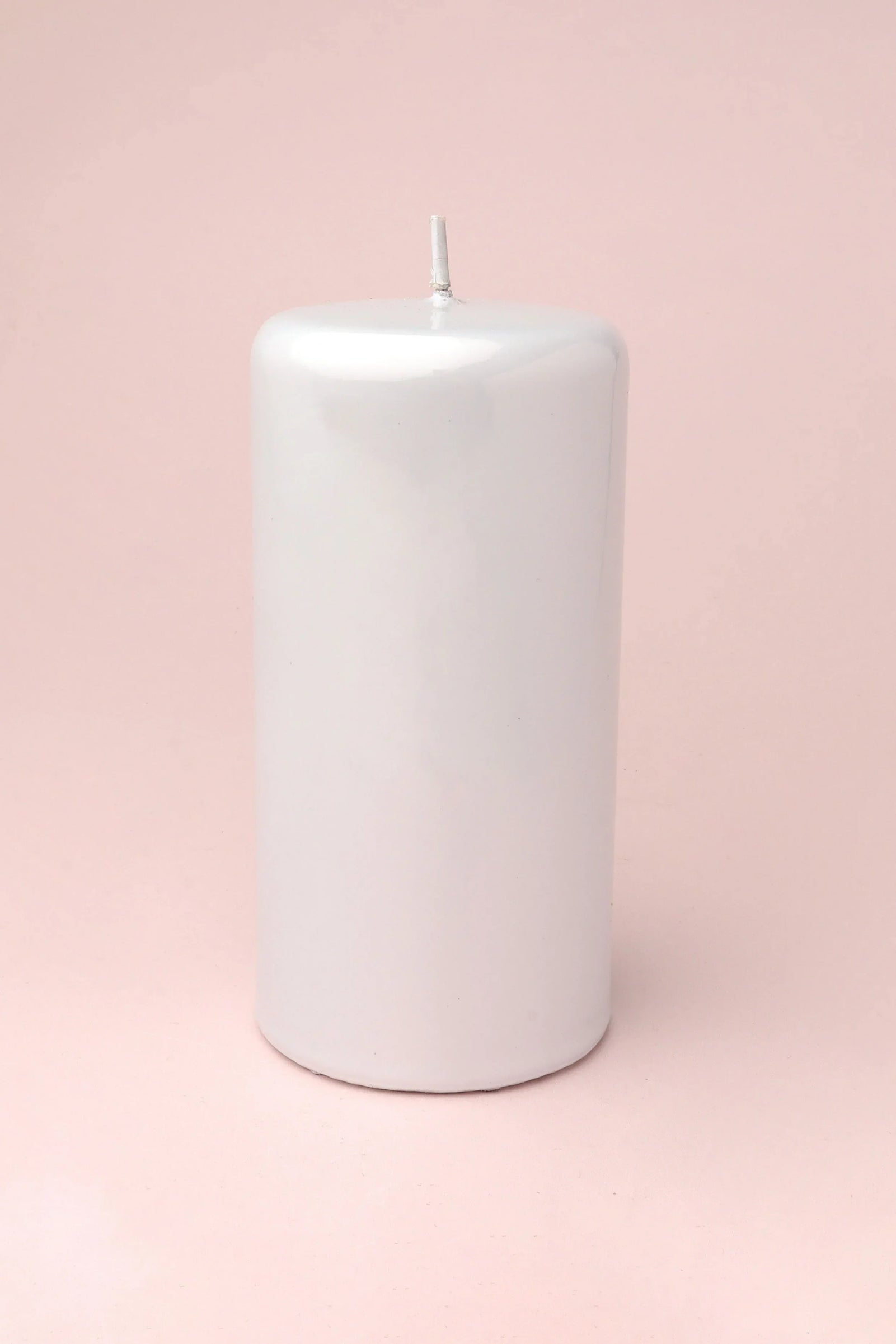 Clarae Reflet Mirror Glass Pillar and Ball Candle in Pearl White — view 5, G Decor
