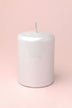Clarae Reflet Mirror Glass Pillar and Ball Candle in Pearl White — lifestyle view, G Decor