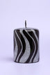 Mirror Glass Pillar and Ball Candles in Black and Silver Glitter — lifestyle view, G Decor