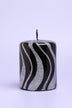 mirror-glass-effect-limited-edition-hand-finished-black-and-silver-glitter-pillar-and-ball-candles-g-decor-85592 - G Decor