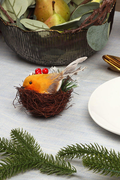 G Decor Christmas Decorations Nesting Nesting Robin Christmas Tree Ornament