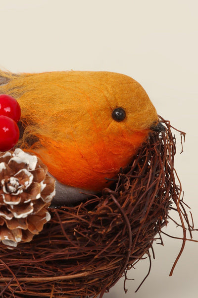 G Decor Christmas Decorations Nesting Nesting Robin Christmas Tree Ornament