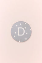 Personalised Pastel Polka Dot Monogram Ceramic Coaster with Cork Base — alternate view, G Decor