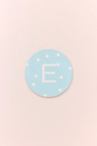 Personalised Pastel Polka Dot Monogram Ceramic Coaster with Cork Base — close-up view, G Decor
