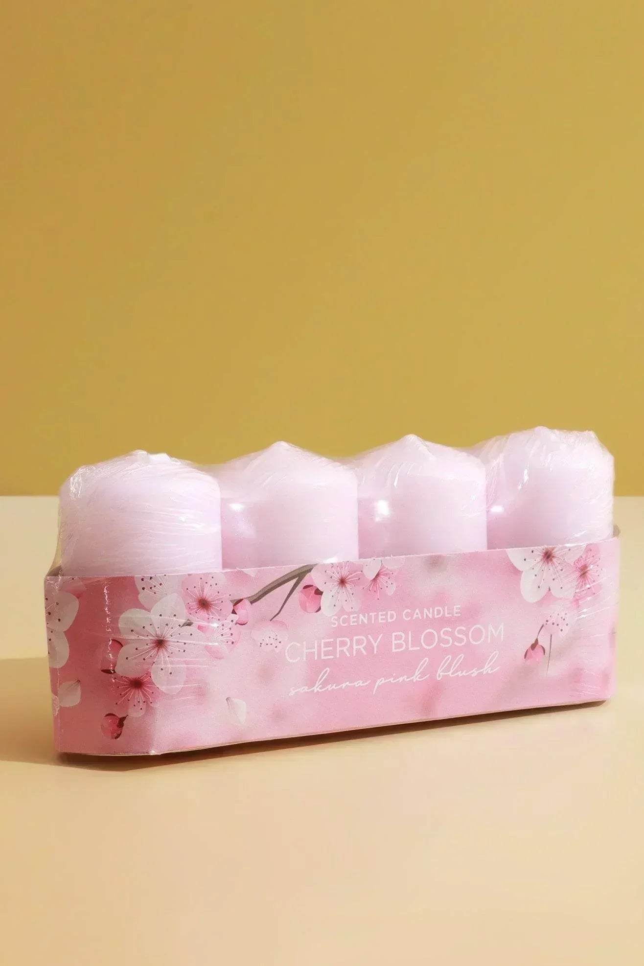 Bloom of Sakura Cherry Blossom Scented Candles, Set of 4 — lifestyle view, G Decor