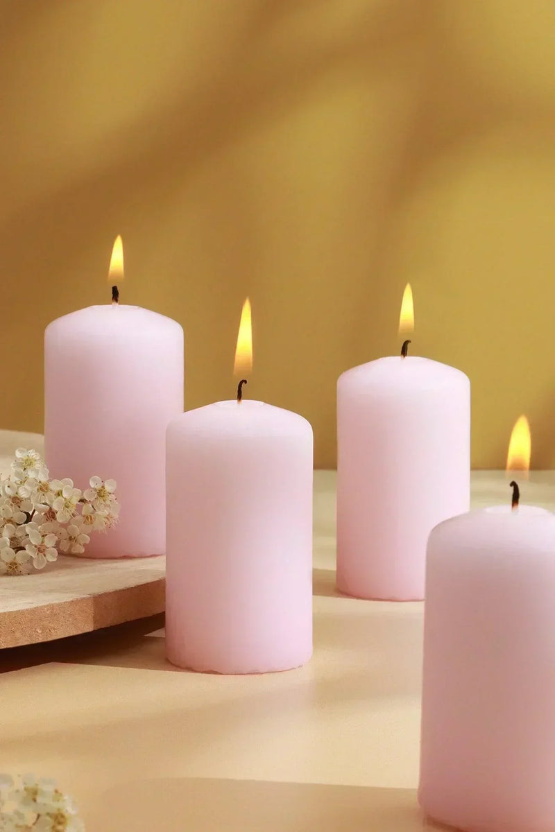 Set of 4 Bloom of Sakura Blush Pink Cherry Blossom Scented Candles