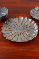 Petal Bloom Handcrafted Stoneware Tableware Collection Floral Carved Plates & Bowls - G Decor
