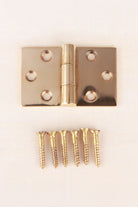 Backflap hinge in polished brass