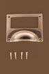 Card frame cup pull in polished brass