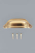 Deep scoop cup pull in polished brass